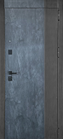 Троя 264 Скол камня Black/ Ясень черный 850*2030, 950*2030